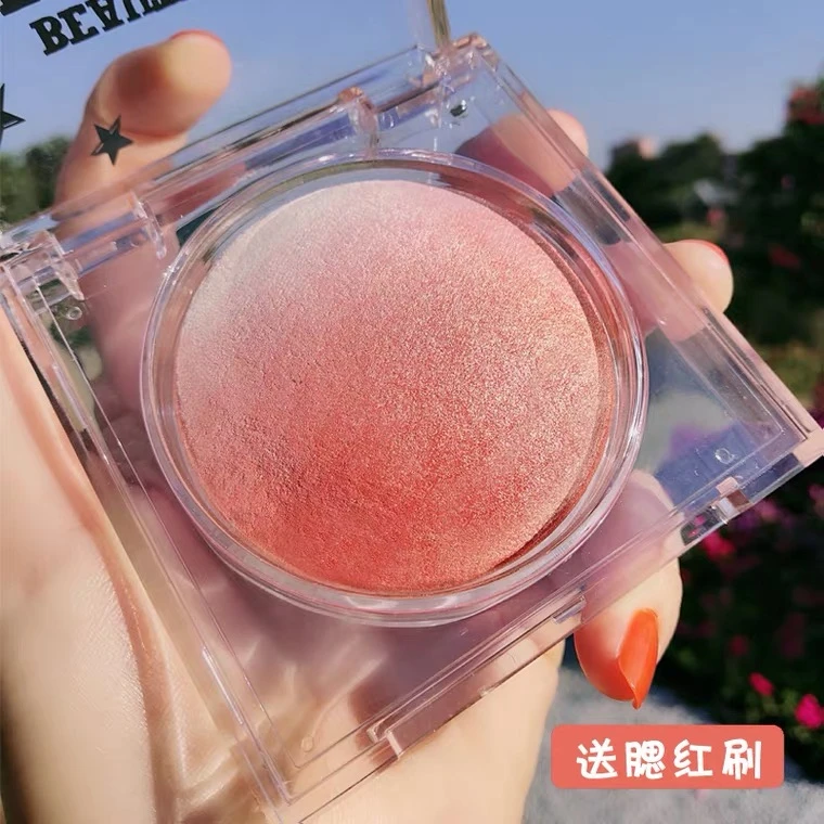 腮红渐变自然提亮防水防汗不脱妆裸妆闪粉眼影定妆高光修容一体盘