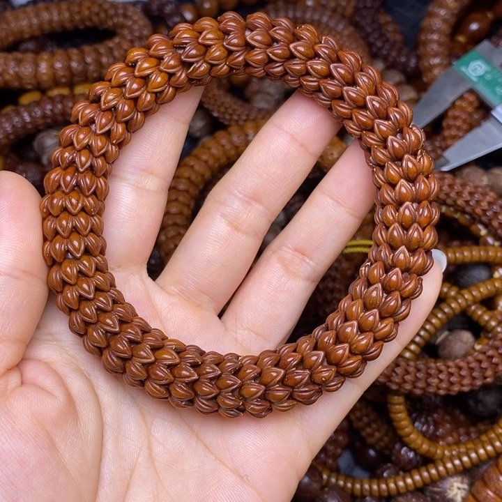 紫金鼠手串九瓣莲花14+尺寸