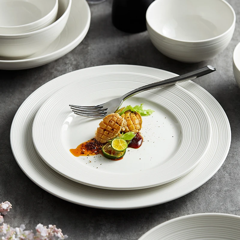 家居拉丝碗碟韦斯家用简约餐具盘子乔迁碗盘碗筷套装