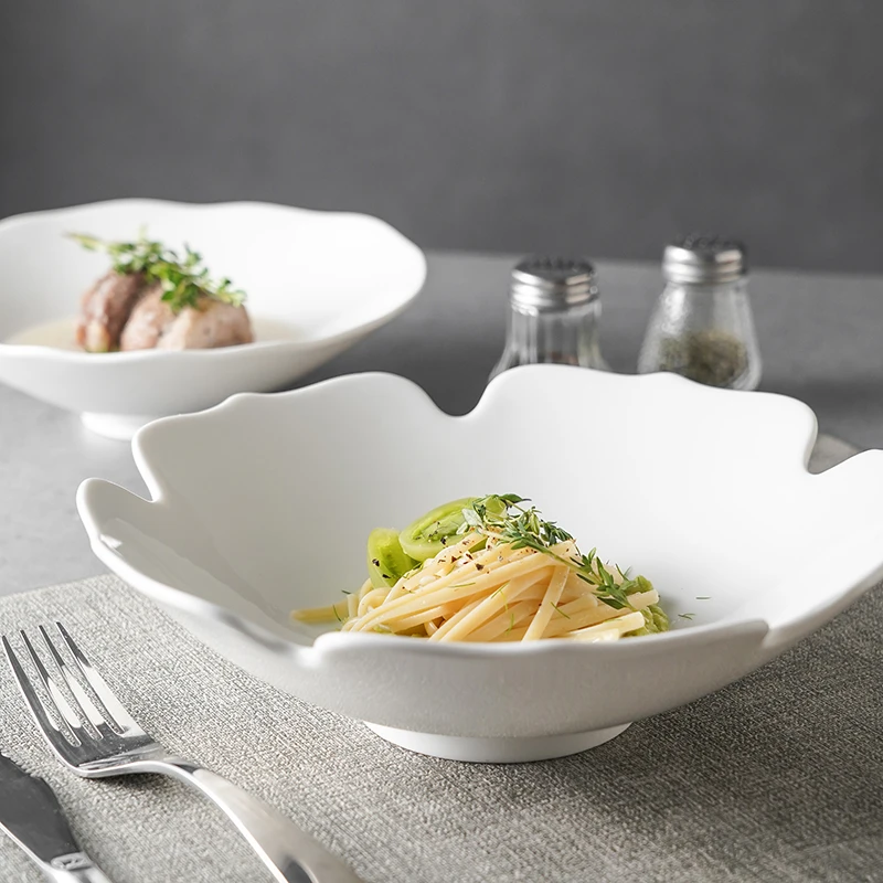 一亨【一亨直播】盘子碗深盘子高级感沙拉斗笠桂花碗菜碗中式汤碗