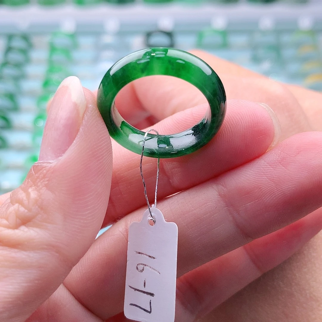 翡翠戒指未镶嵌A货缅甸翡翠