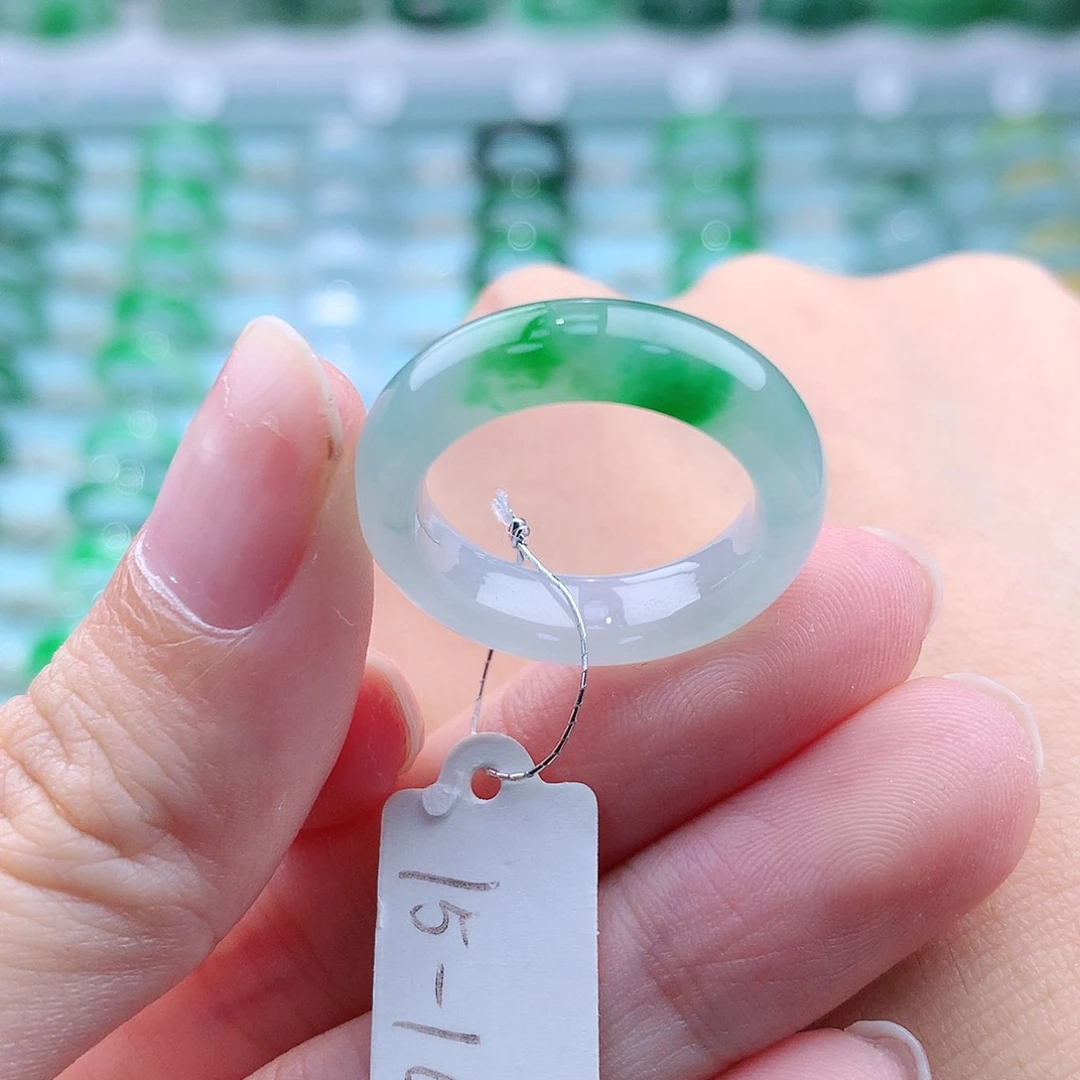 翡翠戒指未镶嵌A货缅甸翡翠