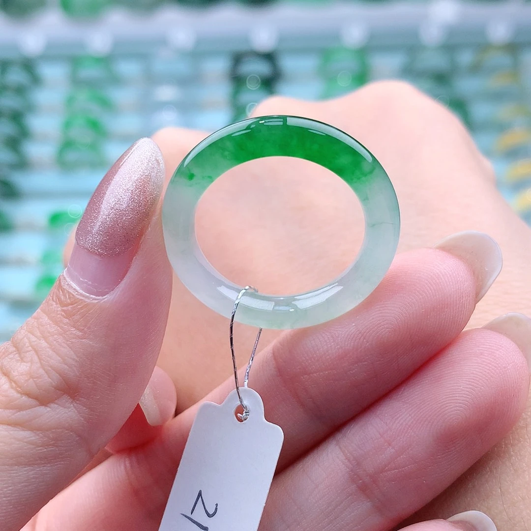 翡翠戒指未镶嵌缅甸翡翠A货