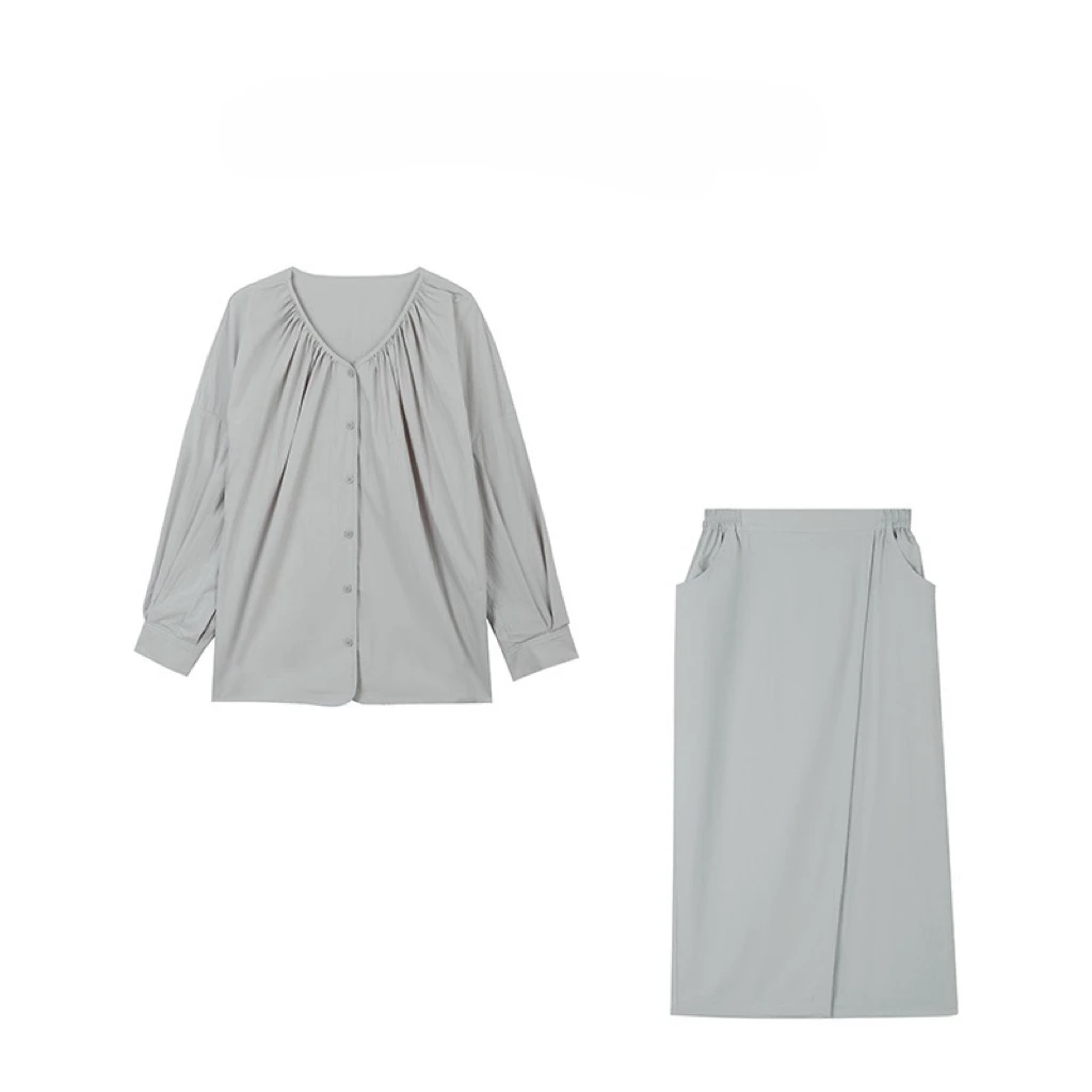 无品牌2024新款秋季长袖休闲宽松时尚套装设计师套裙