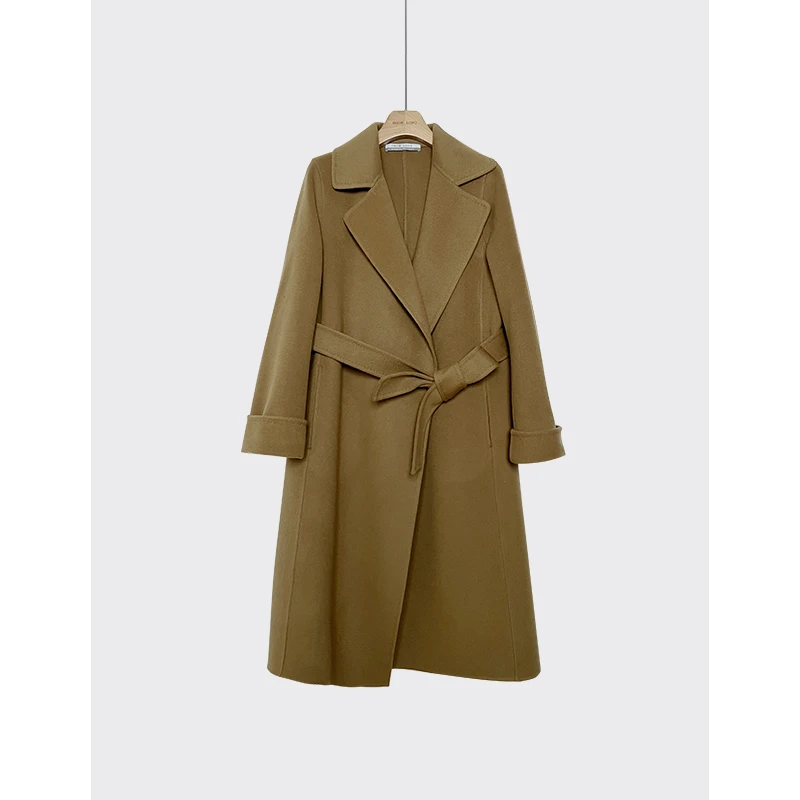 Show Long/舒朗秋冬女士气质经典款时尚双面绒毛呢大衣WSCD277