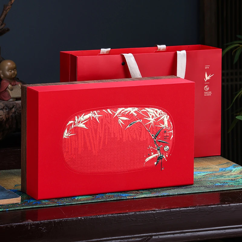 茗日红新茶特级正山小种茶叶福建武夷山红茶礼盒装500g过年送礼茶