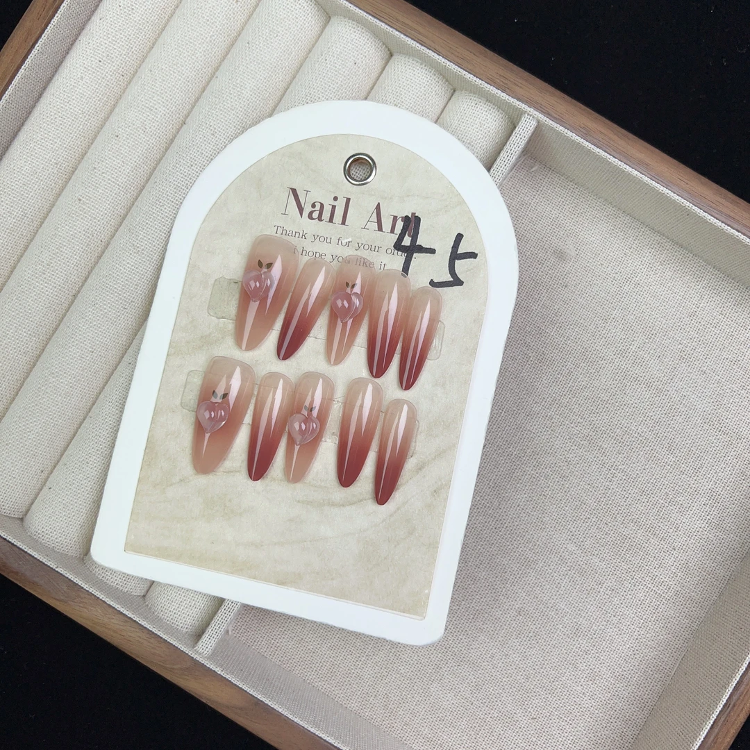 高品质纯手工穿戴甲显白美甲舒适服帖可拆卸甲片 45