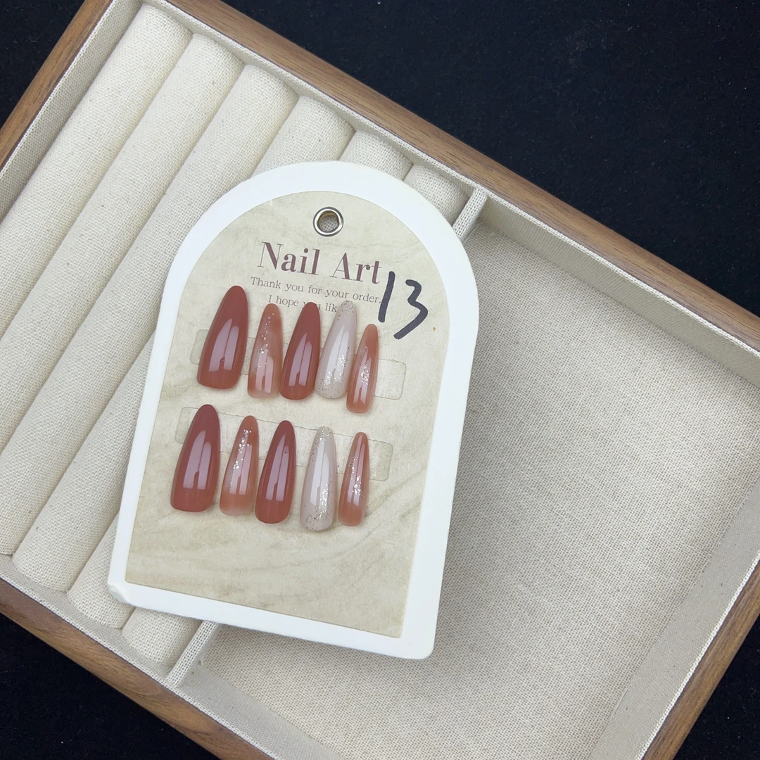 高品质纯手工穿戴甲显白美甲舒适服帖可拆卸甲片 13