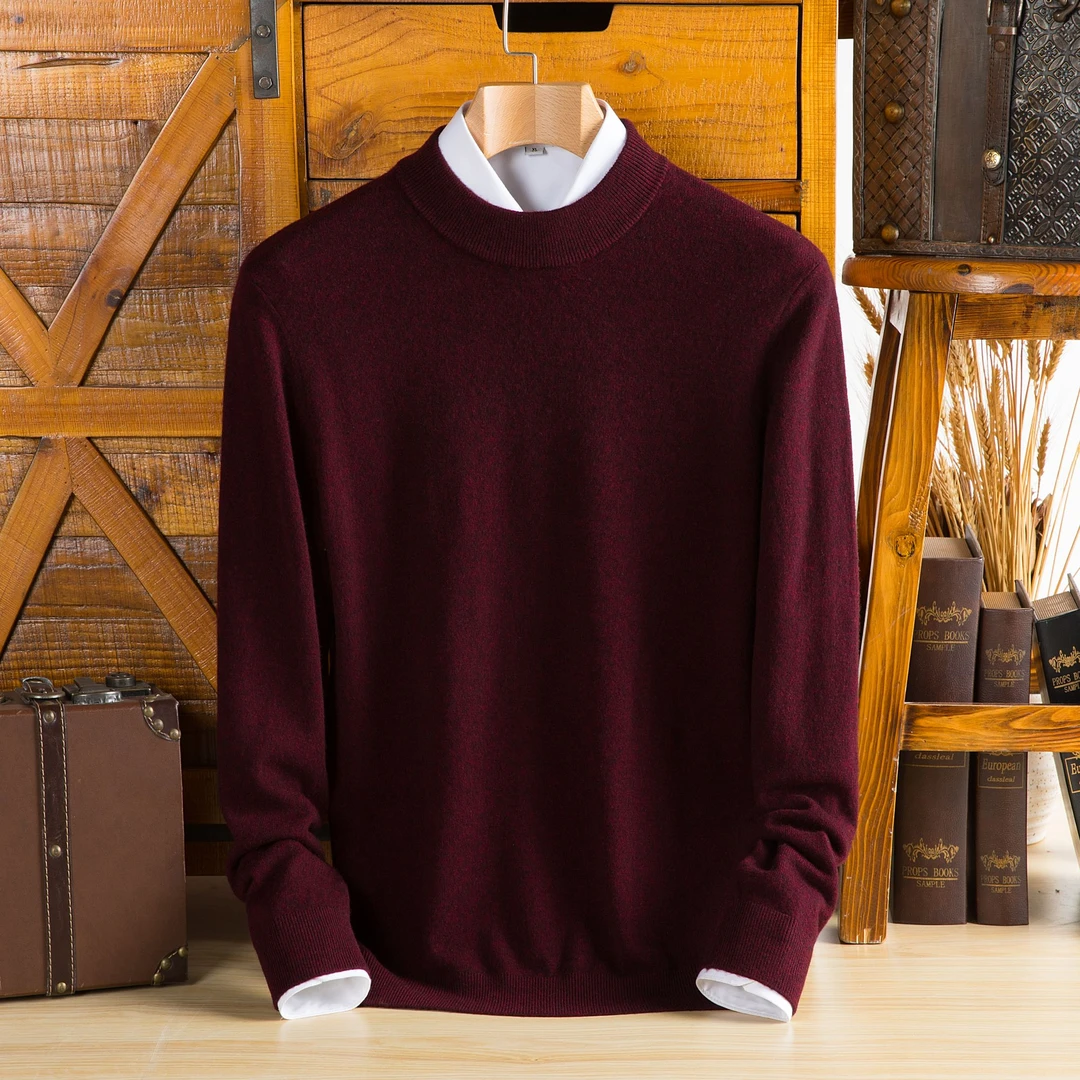 秋冬毛衣男士半高领纯色青年防寒保暖商务内搭打底衫