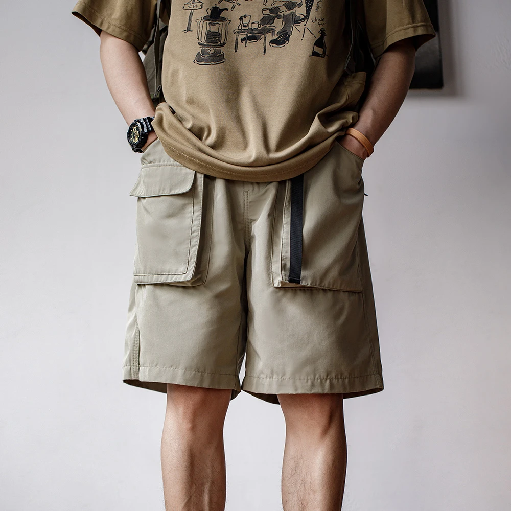 马登工装山系户外多口袋短裤机能速干快脱休闲裤子男夏马拉松装备