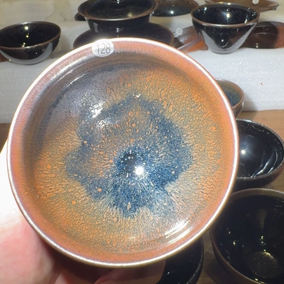 茶盏龙窑柴烧建盏主人杯茶具