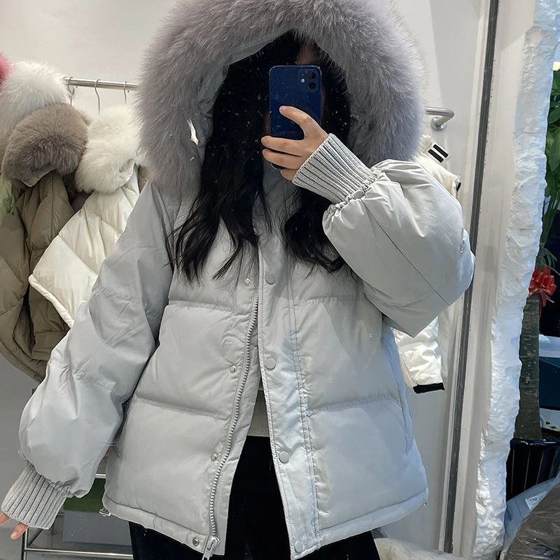 波司登2023新款羽绒衣女冬短款加厚宽松面包服学生韩版ins潮