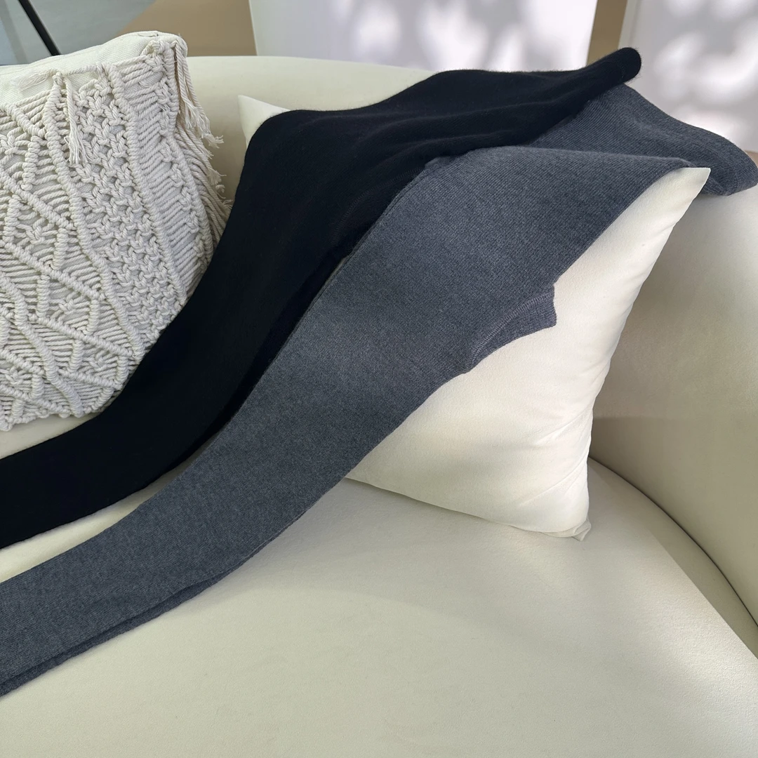 温暖如春~80支精纺山羊绒打底裤女士坑条内搭修身保暖针织裤