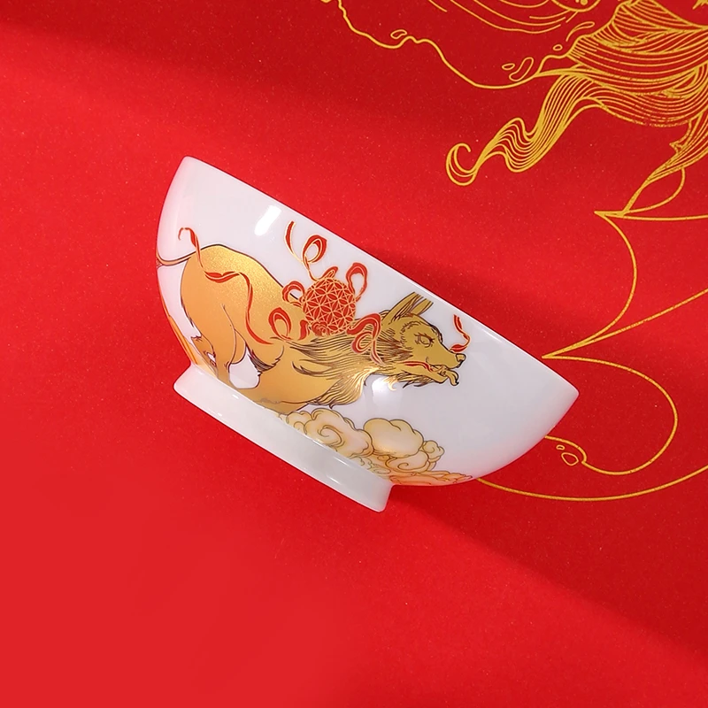 【下架退回】旗舰店陶瓷国潮十二生肖饭碗单个中式家用吃饭碗餐具