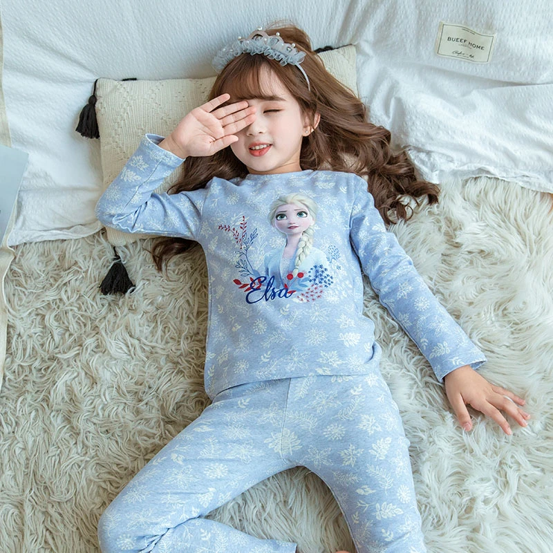 儿童2024新款秋衣秋裤保暖女童内衣套装春秋家居服宝宝睡衣棉毛衫