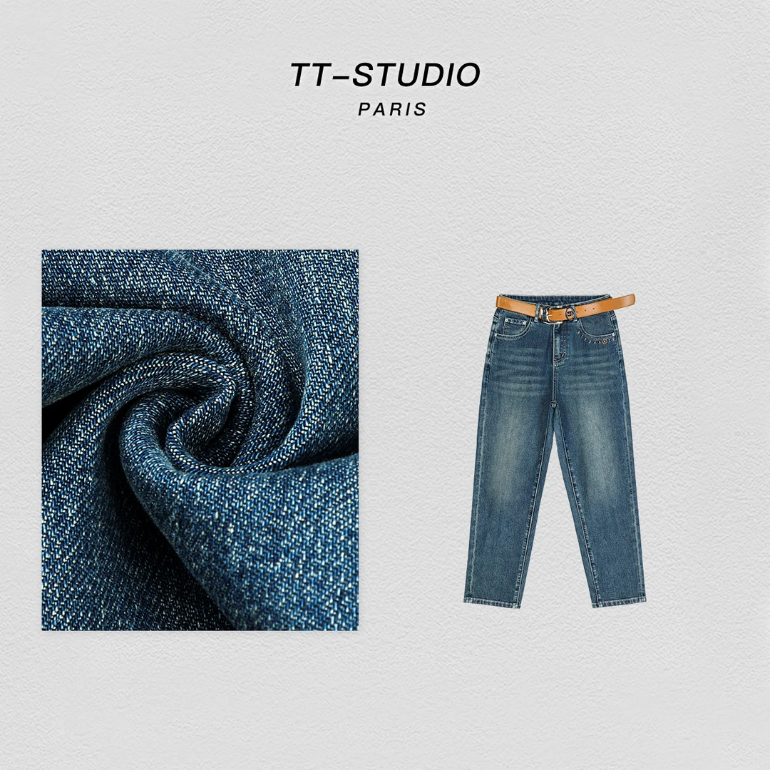 TT【小蓝牛】2024早春新款休闲百搭高腰牛仔裤TTK1668