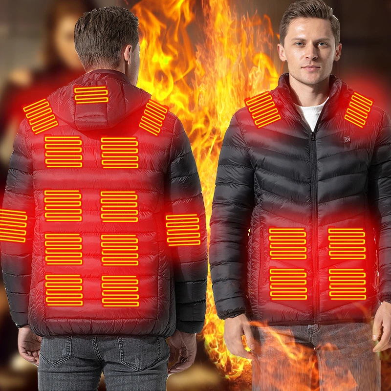 智能全身加热棉服那女冬季充电发热外套2025新款保暖防寒棉袄