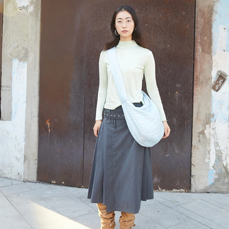 独立原创自制 朋克金属气眼半身裙 多种穿搭 极简街头学院