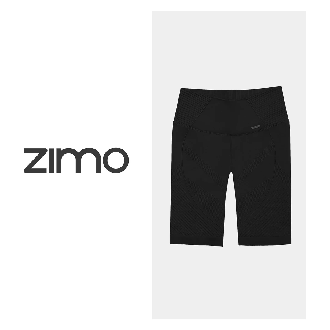 四分裤多组织黑色-zimo-高端瑜伽健身裤瑜伽服健身服瑜伽裤可外穿