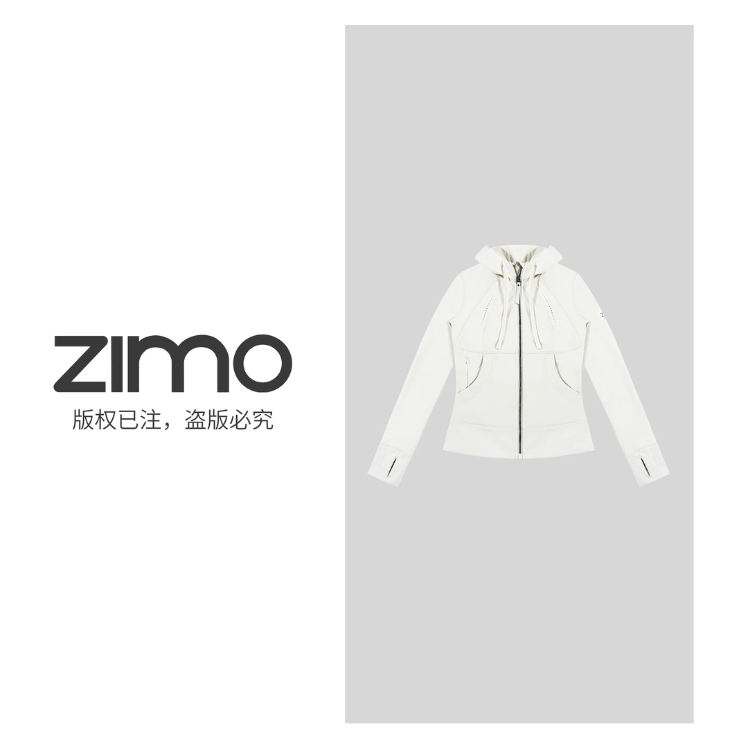 空气层软壳拉链外套白蛋白064-zimo-瑜伽健身瑜伽服健服YFWT064