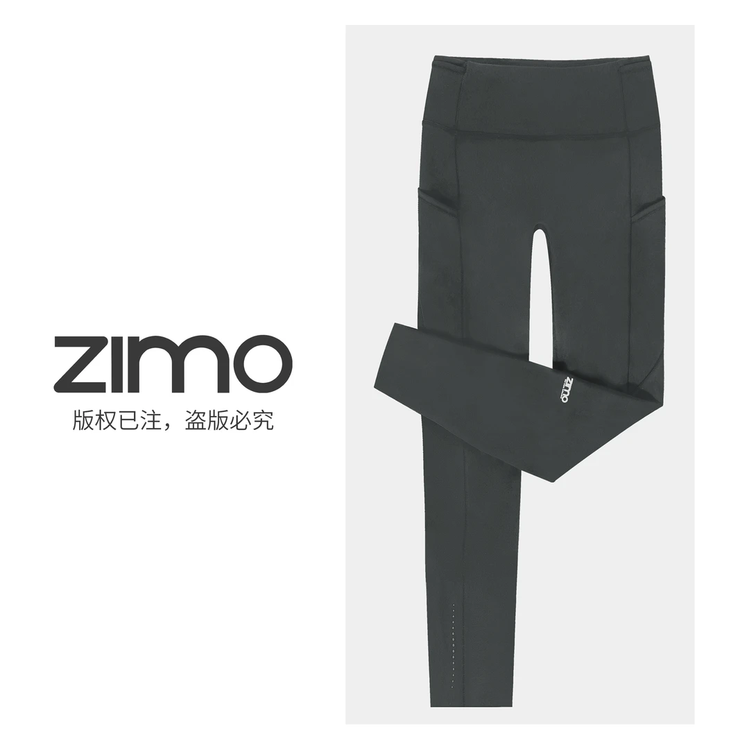 【速度与激情】空气层口袋九分裤瓦罐灰147-zimo-健身服瑜伽裤外穿