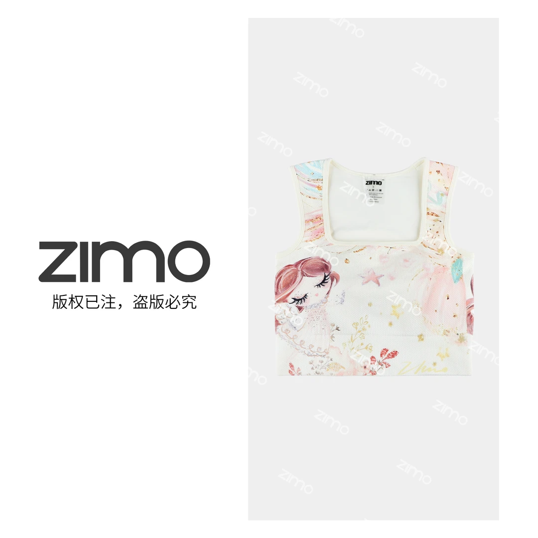 zimo-方领一体杯文胸梦想女孩-高端瑜伽健身瑜伽