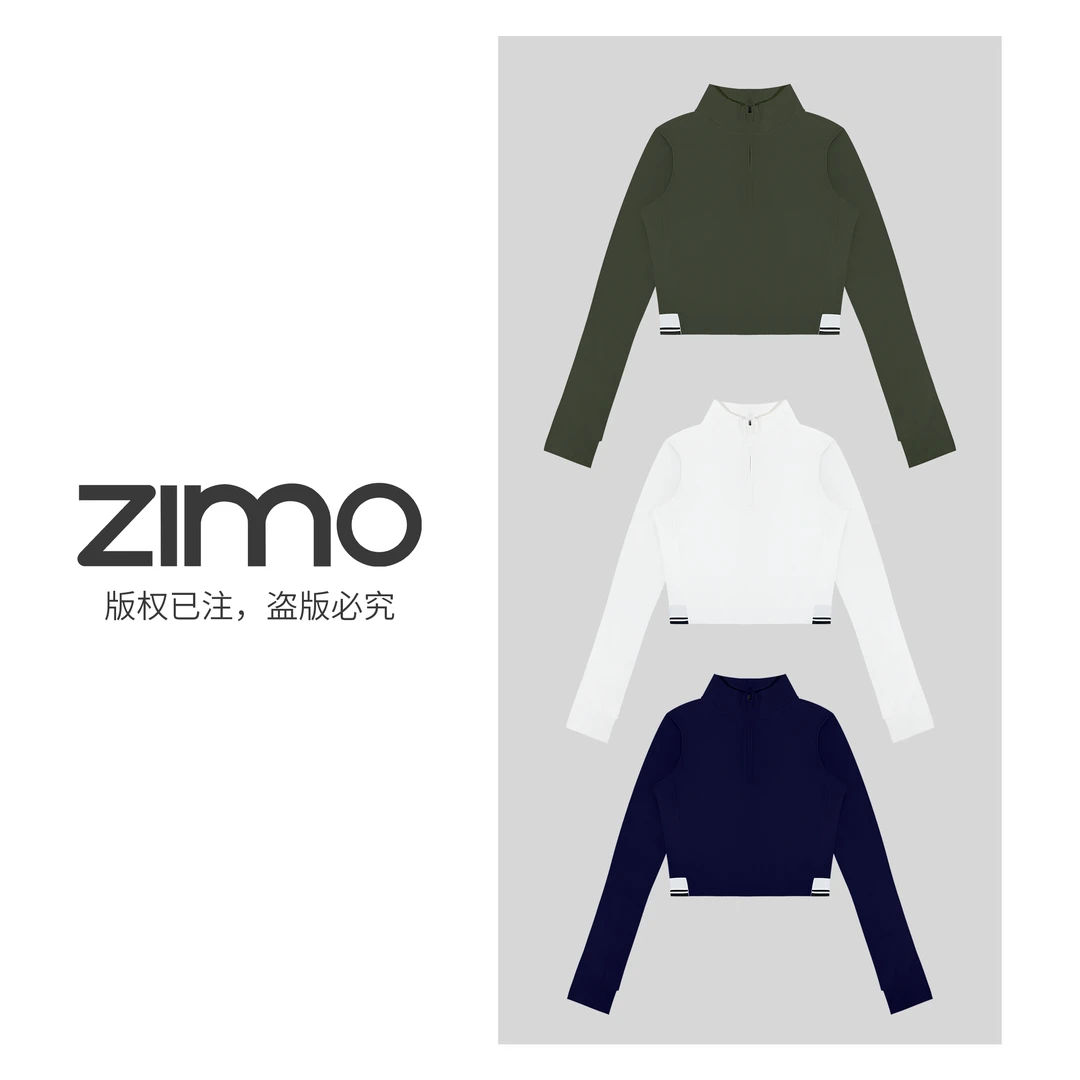 半拉链无帽长袖053-zimo-瑜伽健身瑜伽服健服YFCX053