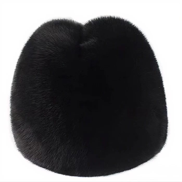 水貂皮草帽子秋冬季男保暖时尚护耳整貂皮草貂毛帽中老年皮草帽子