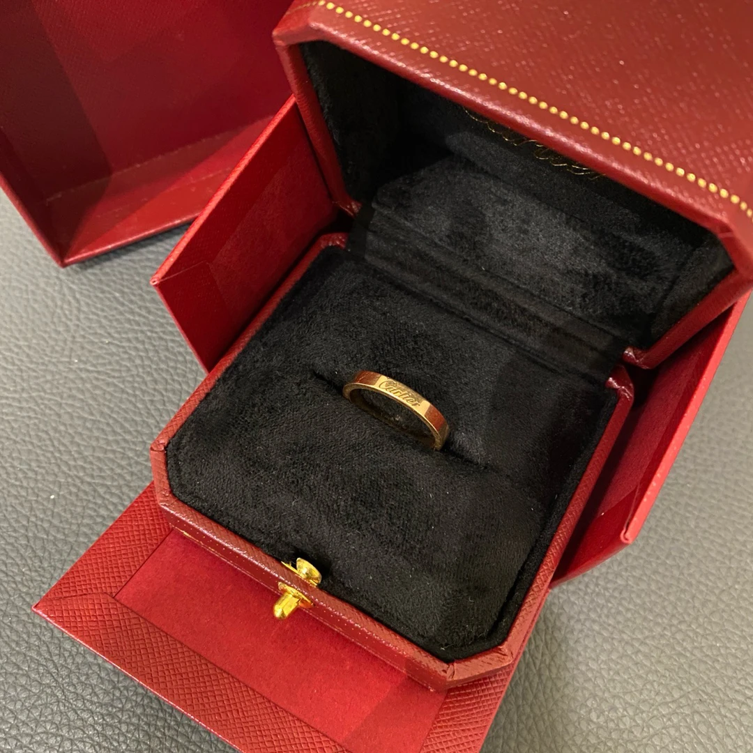 95新 Cartier/卡地亚 C系列戒指 56圈口 玫瑰金10128482