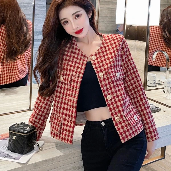 020减龄小香风外套女2025春秋装新款韩版百搭小个子洋气短外套