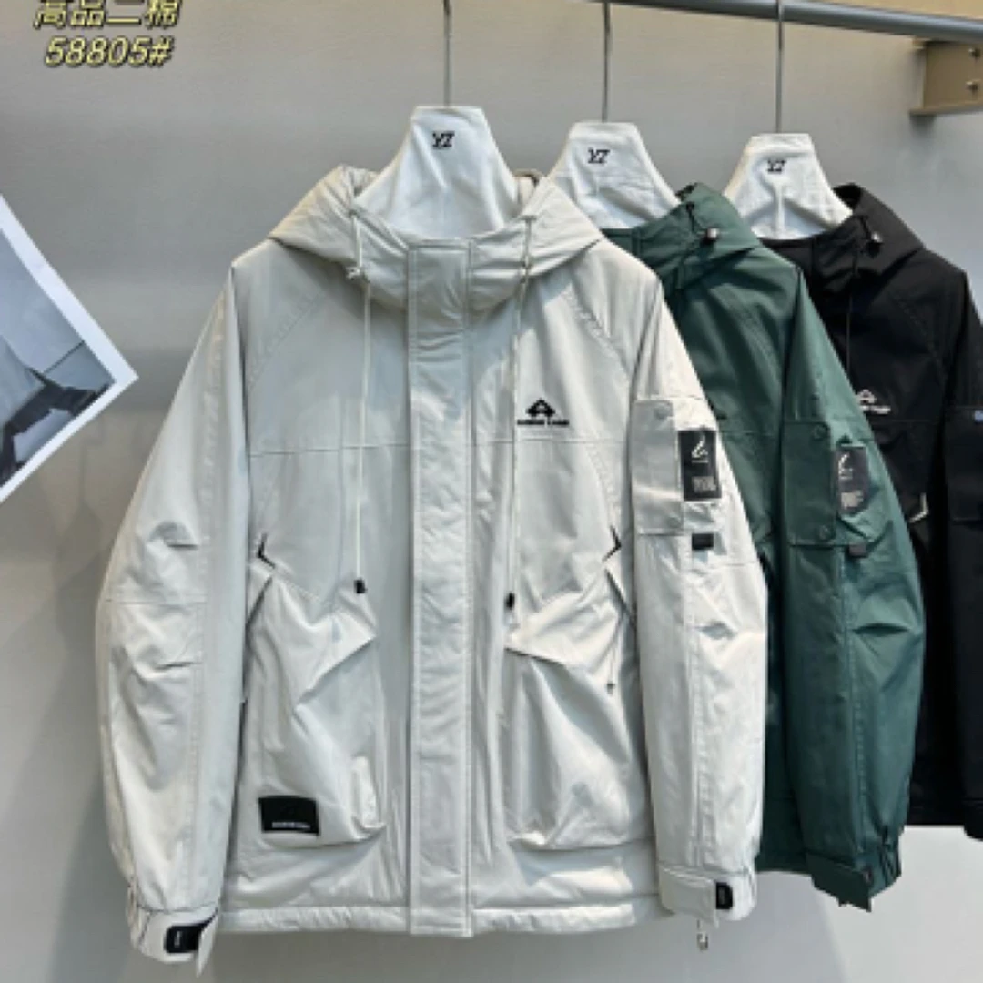 潮牌大口袋外套连帽高品质设计师款加厚外套