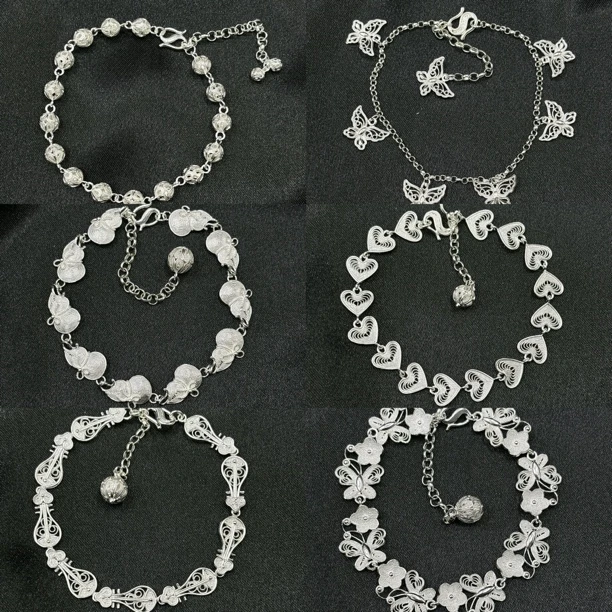 足银手链 足银花丝工艺精致百搭大方手链