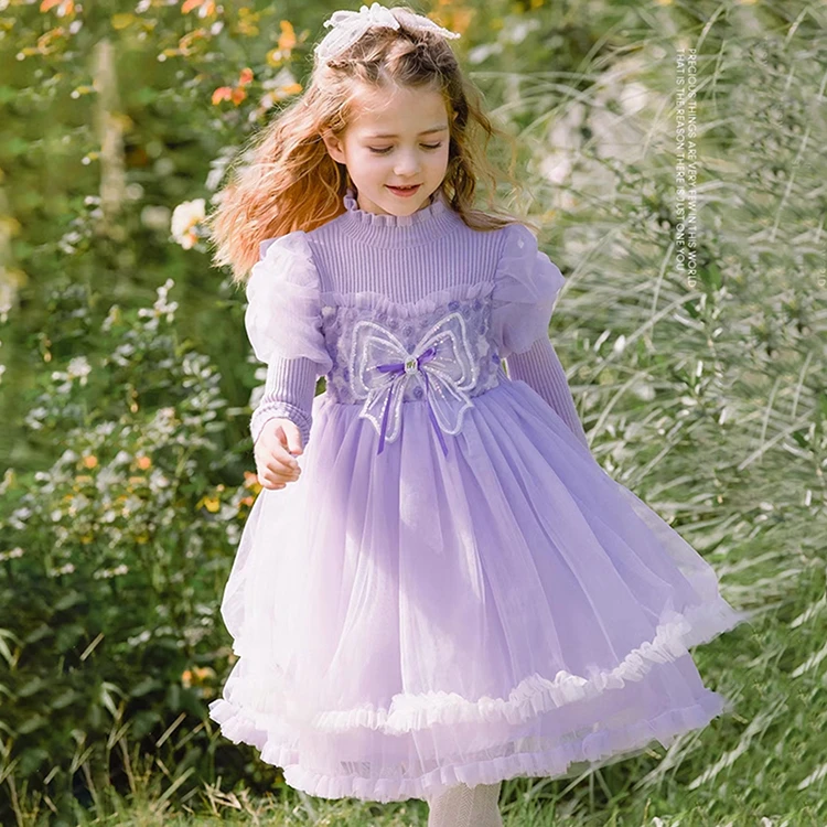 【春秋/加绒】女童连衣裙公主风蓬蓬裙泡泡袖公主裙