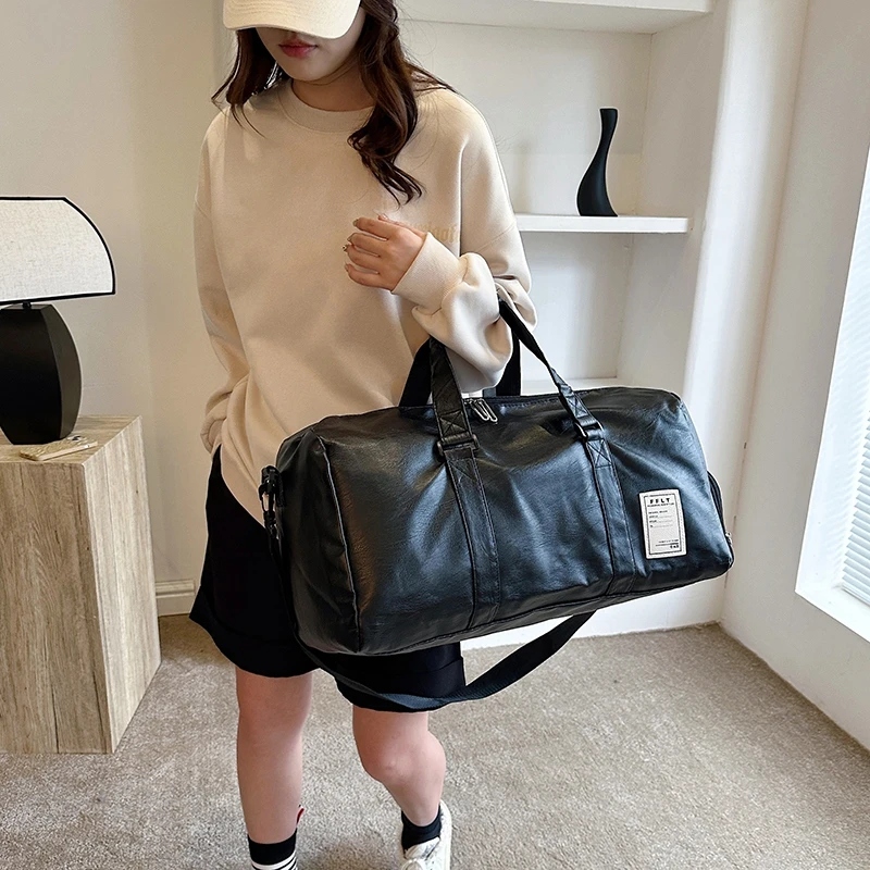 时尚商务行李包男士单肩休闲手提包短途出差旅游包斜挎包女旅行袋