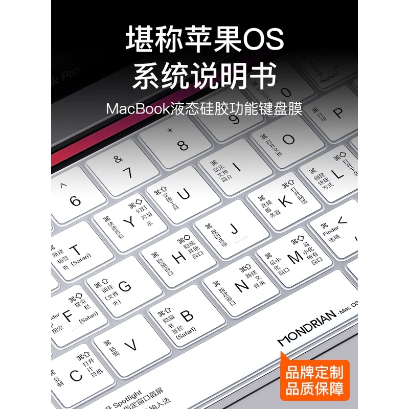适用macbook键盘膜air13.6寸苹果电脑pro保护贴m2笔记本mac14/16