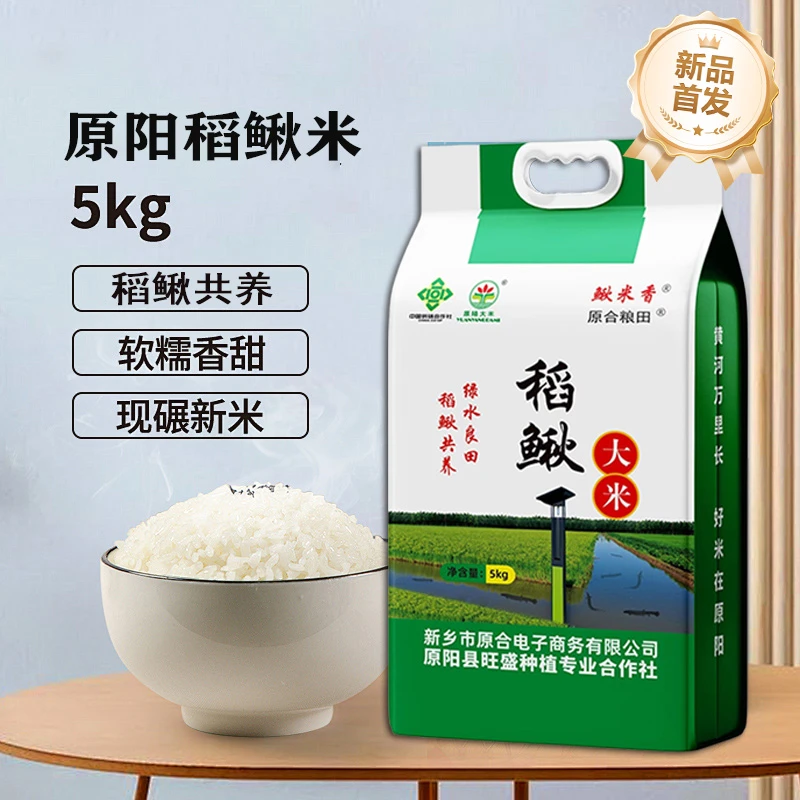 2025新米原阳黄河香稻大米5kg真空装绿色大米香米粳米寿司米圆粒