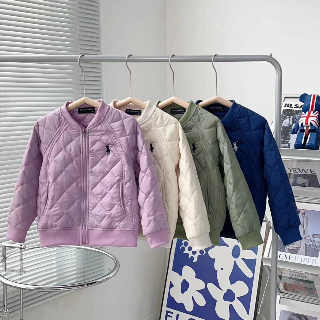 2025早春新款男童女童轻薄休闲大童立领韩版时尚棉棒球服外套