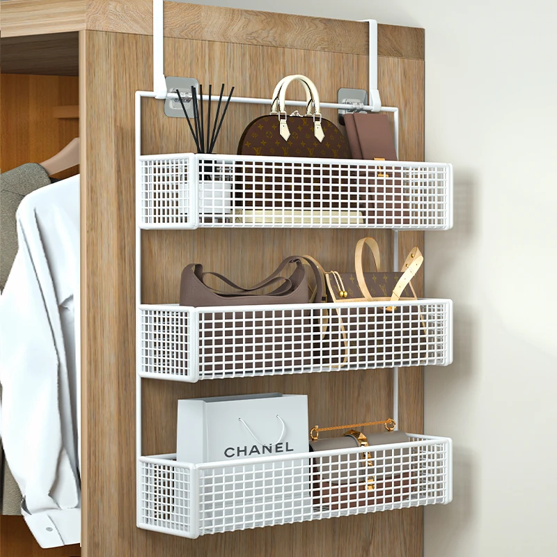 门后置物架侧边挂衣架包包收纳神器卧室柜边挂架房间衣柜侧面挂钩