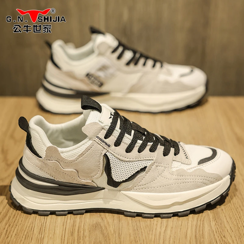 G.N.Shi Jia/公牛世家男鞋运动休闲潮鞋百搭透气潮流男士运动鞋