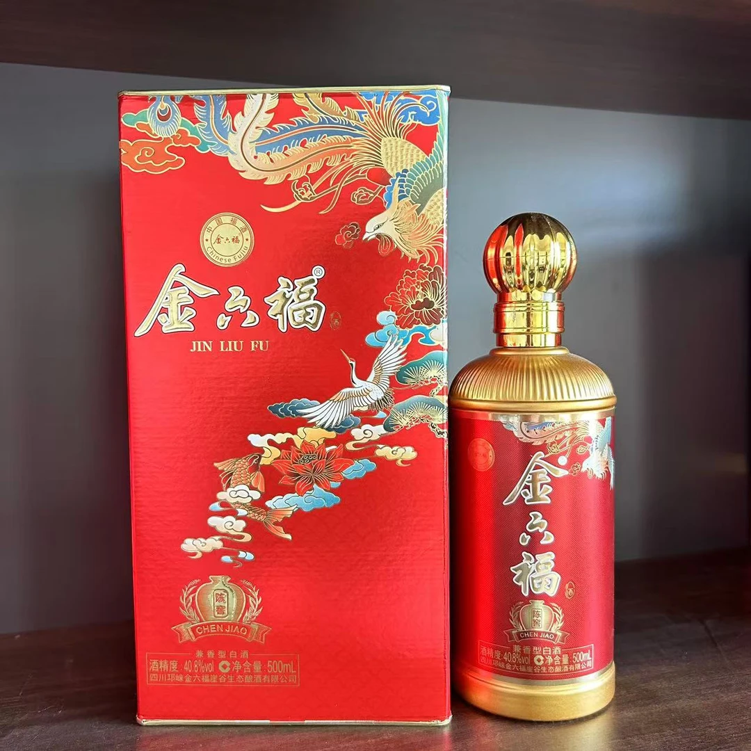 金六福陈窖40.8度白酒500ml*4瓶兼香型春节送礼聚餐必备好酒