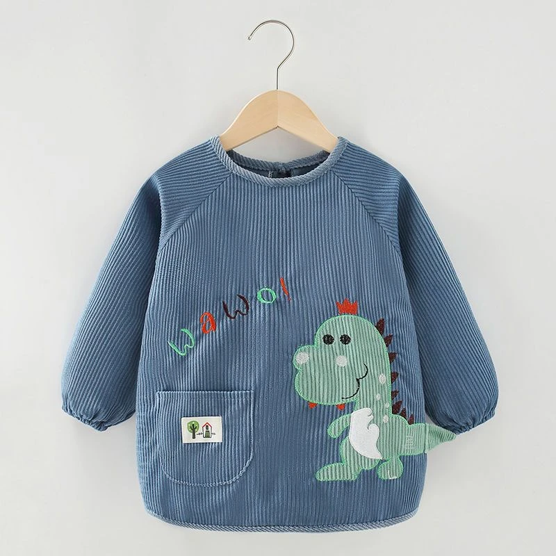 儿童罩衣宝宝吃饭围兜围裙秋冬防水防脏男女外穿小孩婴幼