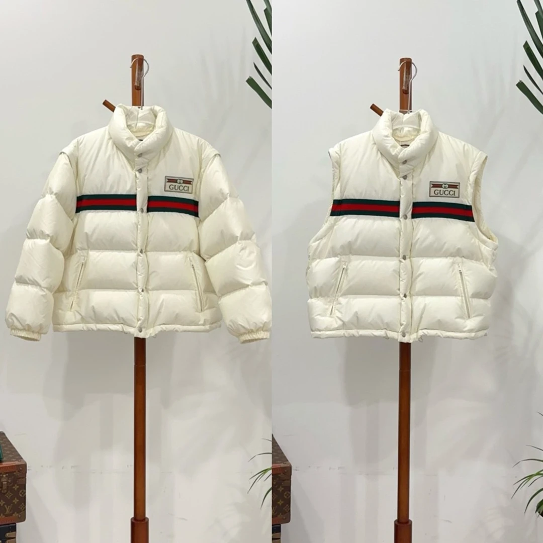 99新 GUCCI/古驰 安洁利羽绒服42码成色直播为准GSS16802