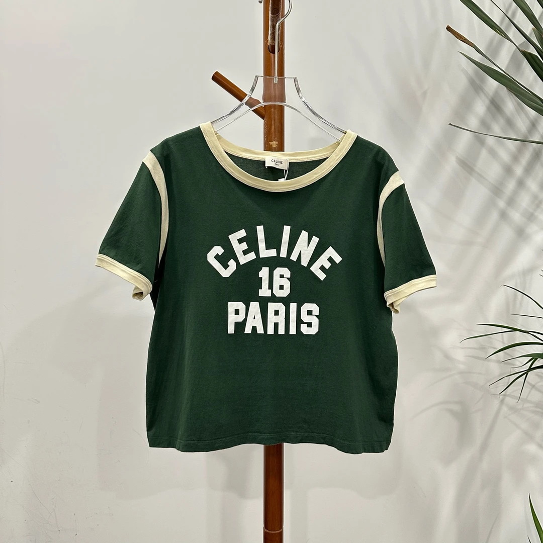99新 Celine/思琳 安洁利严选/短袖尺码L成色参考直播间GSS20522