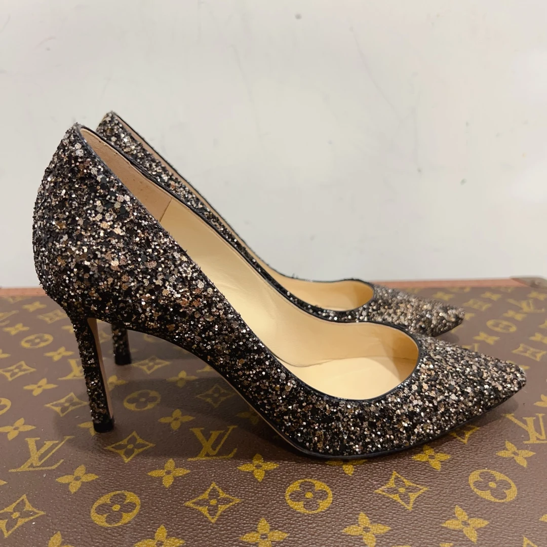 99新 JIMMY CHOO/吉米周 高跟鞋 尺码37.5成色看直播GSS21430