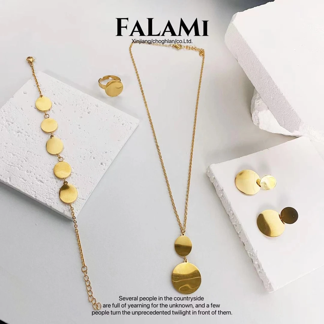 钛钢耳饰 TGTZ024-D小众中古百搭法式简约设计师轻奢时尚套装气质