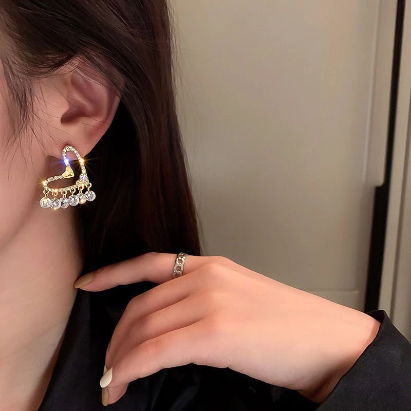 钛钢耳饰 FALAMI-R43高级感精致心形女时尚百搭气质轻奢小众耳环i