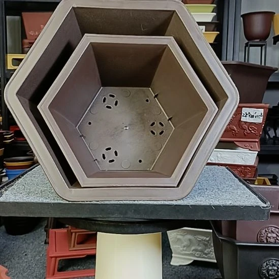 树脂20CM以下10只咖色29.8cm+10只23cm六角盆