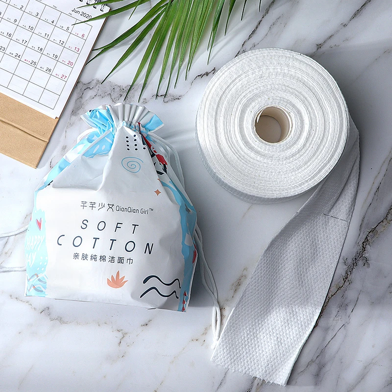 柔巾加厚款洗脸巾棉柔巾卷筒式洁面加厚洗脸纸擦脸一次性面巾