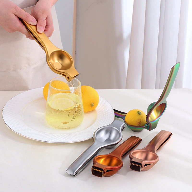 不锈钢手动榨汁器柠檬夹家用多功能榨汁机梨子橙子渣汁分离压汁器