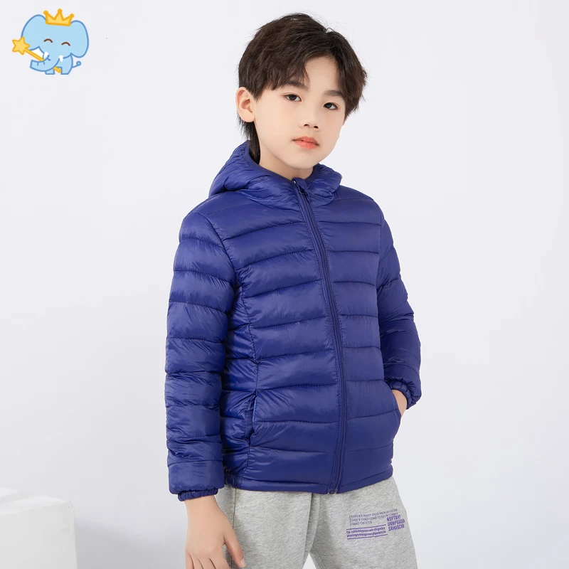 儿童轻薄棉服男童女童棉衣宝宝外套中大童棉袄童装秋冬季外穿连帽